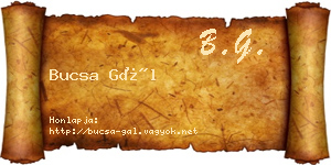 Bucsa Gál névjegykártya